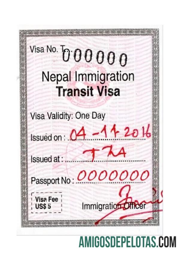 Visto de Imigração NEPAL baixar para verificação